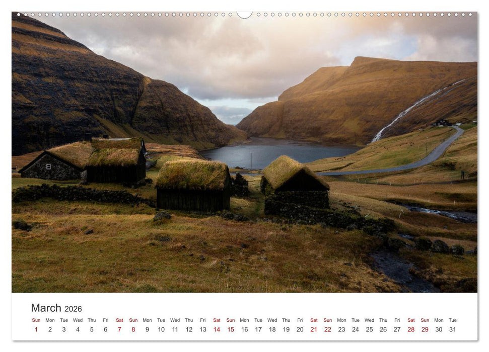 Autumn light at Faroe island (CALVENDO Monthly Calendar 2026)
