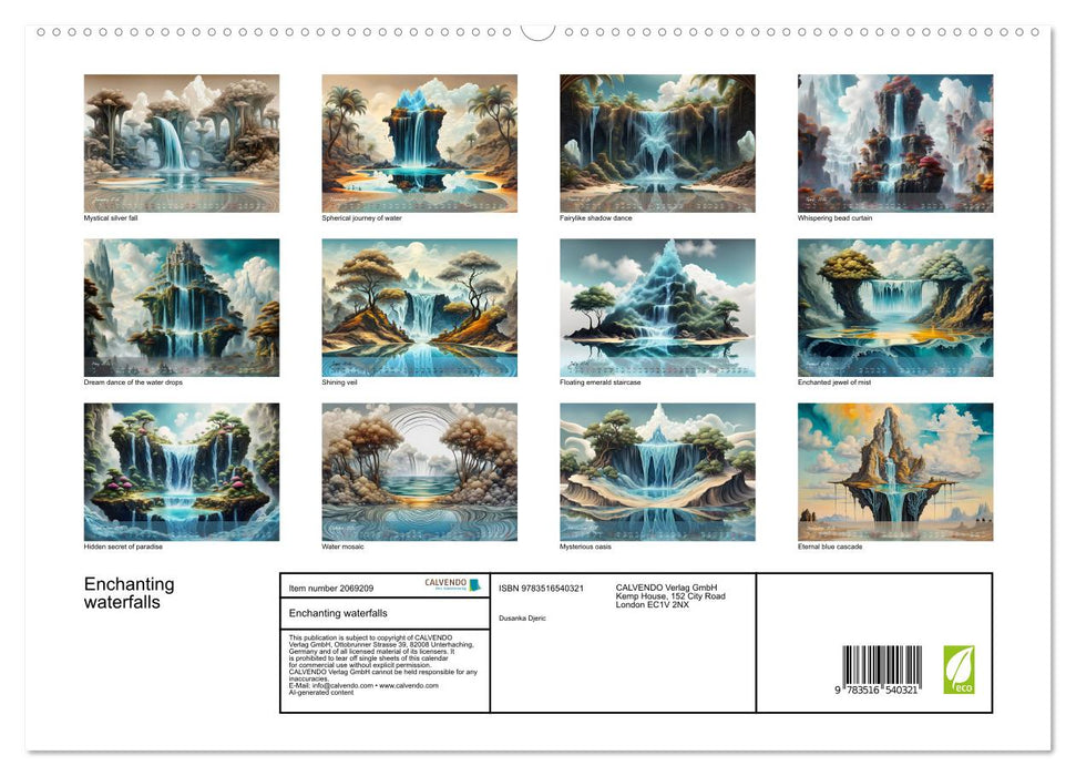 Enchanting waterfalls (CALVENDO Premium-Calendar 2026)