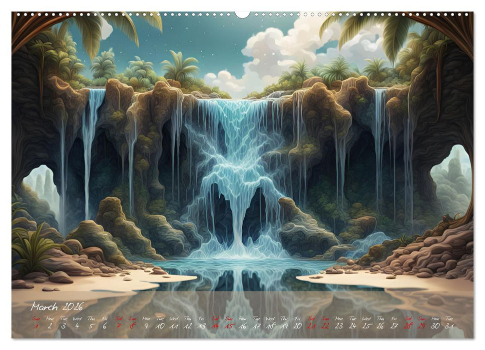 Enchanting waterfalls (CALVENDO Premium-Calendar 2026)