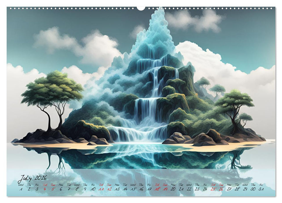 Enchanting waterfalls (CALVENDO Premium-Calendar 2026)