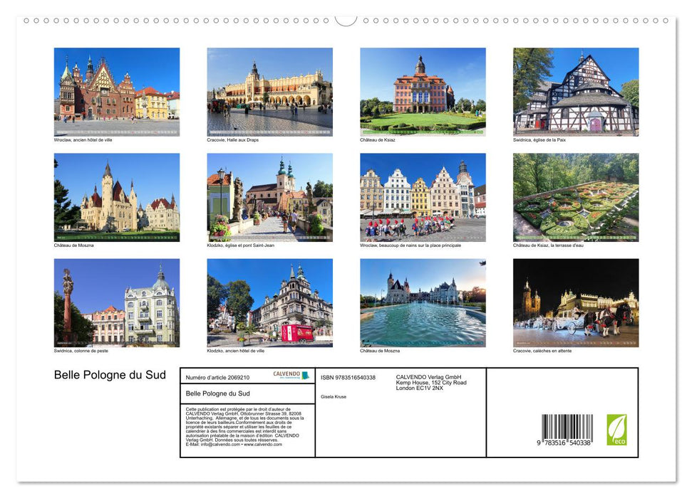Belle Pologne du Sud (CALVENDO Calendrier supérieur 2026)