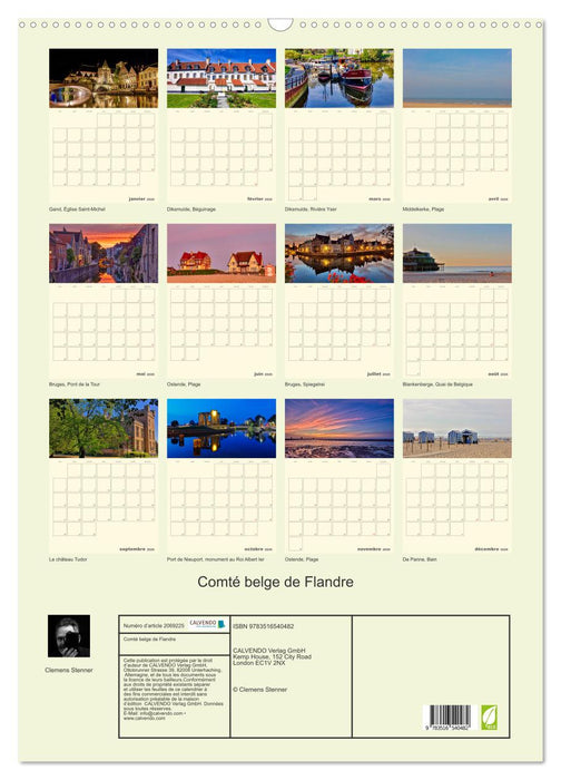 Comté belge de Flandre (CALVENDO Calendrier mensuel 2026)