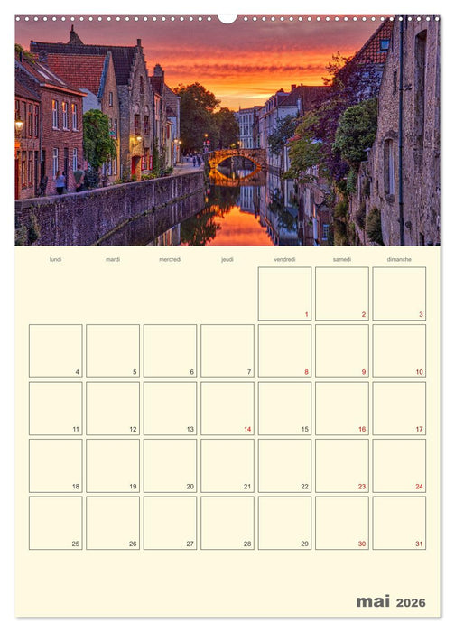 Comté belge de Flandre (CALVENDO Calendrier mensuel 2026)