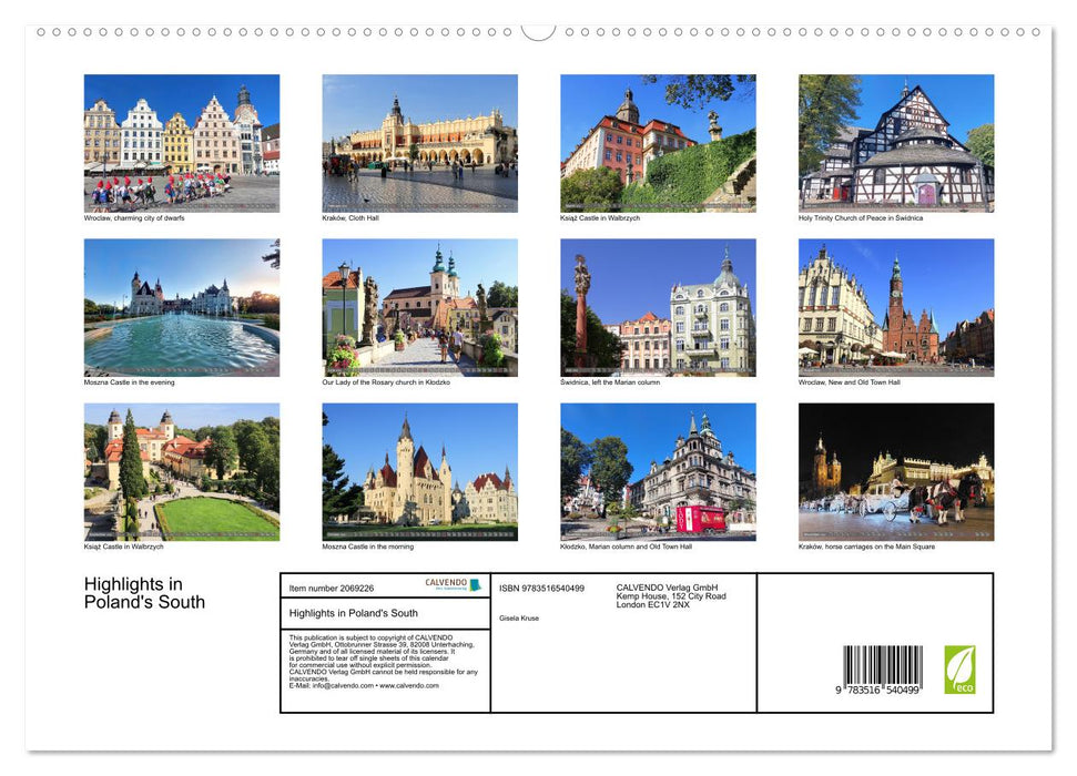 Highlights in Poland's South (CALVENDO Premium-Calendar 2026)