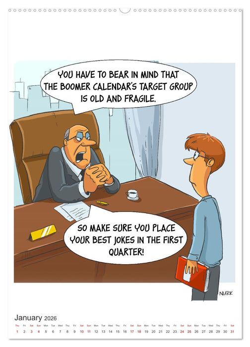 OK, Boomer - Cartoons (CALVENDO Monthly Calendar 2026)