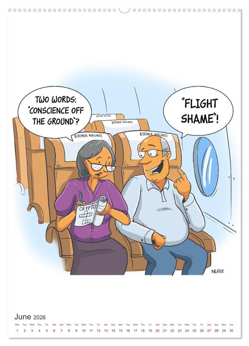 OK, Boomer - Cartoons (CALVENDO Monthly Calendar 2026)