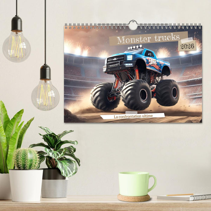 Monster trucks La confrontation ultime (CALVENDO Calendrier mensuel 2026)