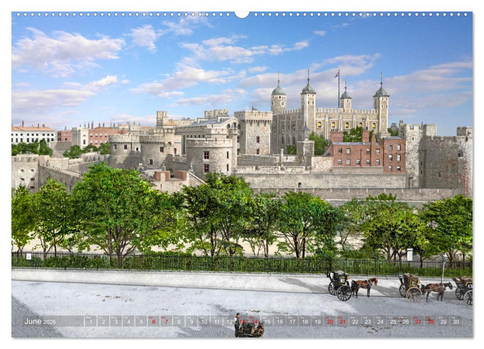 London around 1890-1900 - photos restored and colourised (CALVENDO Monthly Calendar 2026)