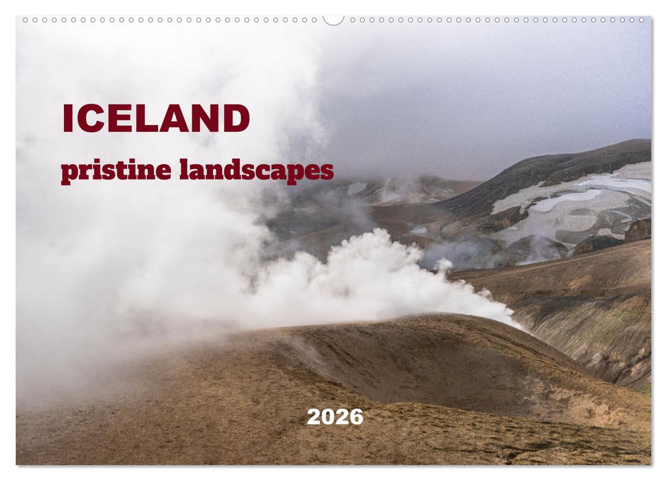 ICELAND pristine landscapes (CALVENDO Monthly Calendar 2026)