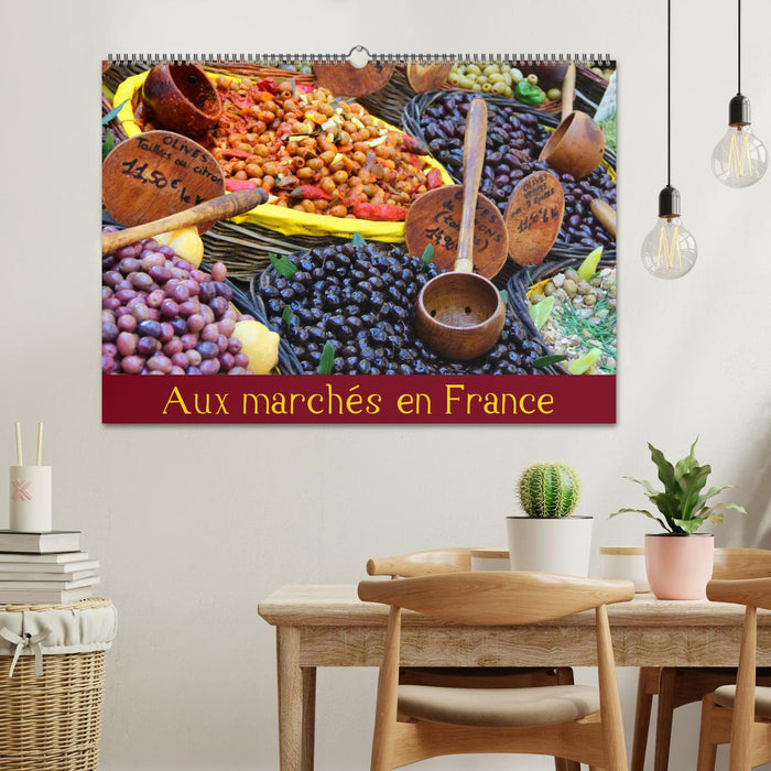 Aux marchés en France (CALVENDO Calendrier mensuel 2026)