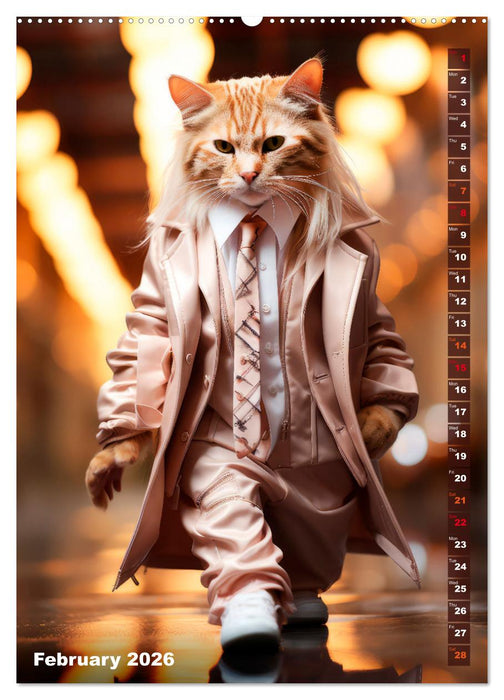 Stylish cats (CALVENDO Monthly Calendar 2026)