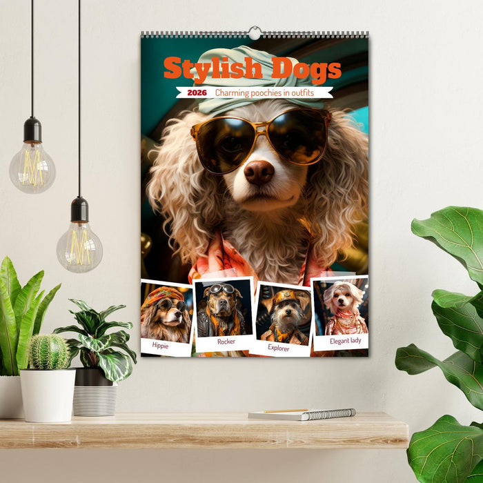 Stylish Dogs (CALVENDO Monthly Calendar 2026)