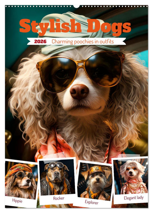 Stylish Dogs (CALVENDO Monthly Calendar 2026)