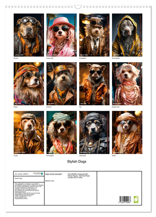 Stylish Dogs (CALVENDO Monthly Calendar 2026)