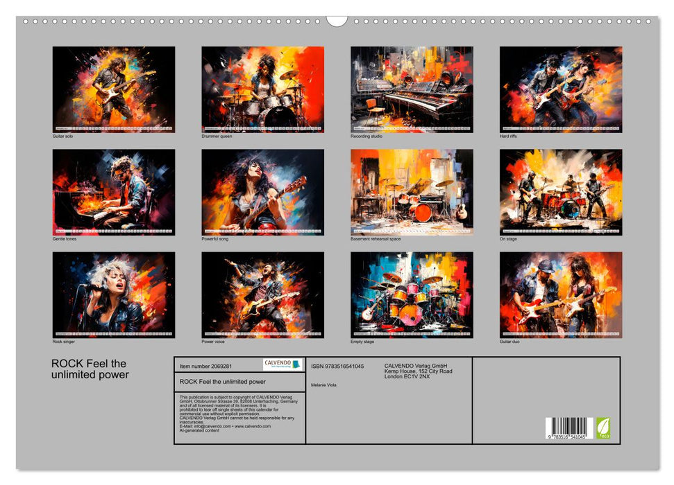 ROCK Feel the unlimited power (CALVENDO Monthly Calendar 2026)