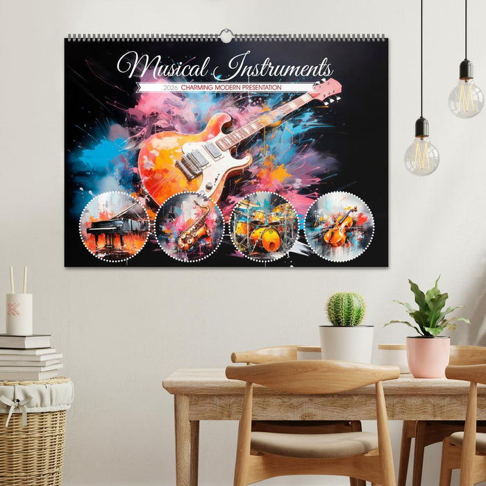 Musical Instruments CHARMING MODERN PRESENTATION (CALVENDO Monthly Calendar 2026)