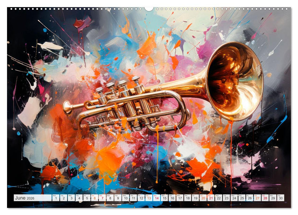 Musical Instruments CHARMING MODERN PRESENTATION (CALVENDO Monthly Calendar 2026)