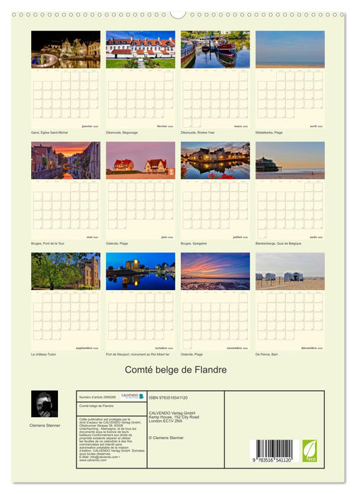 Comté belge de Flandre (CALVENDO Calendrier supérieur 2026)