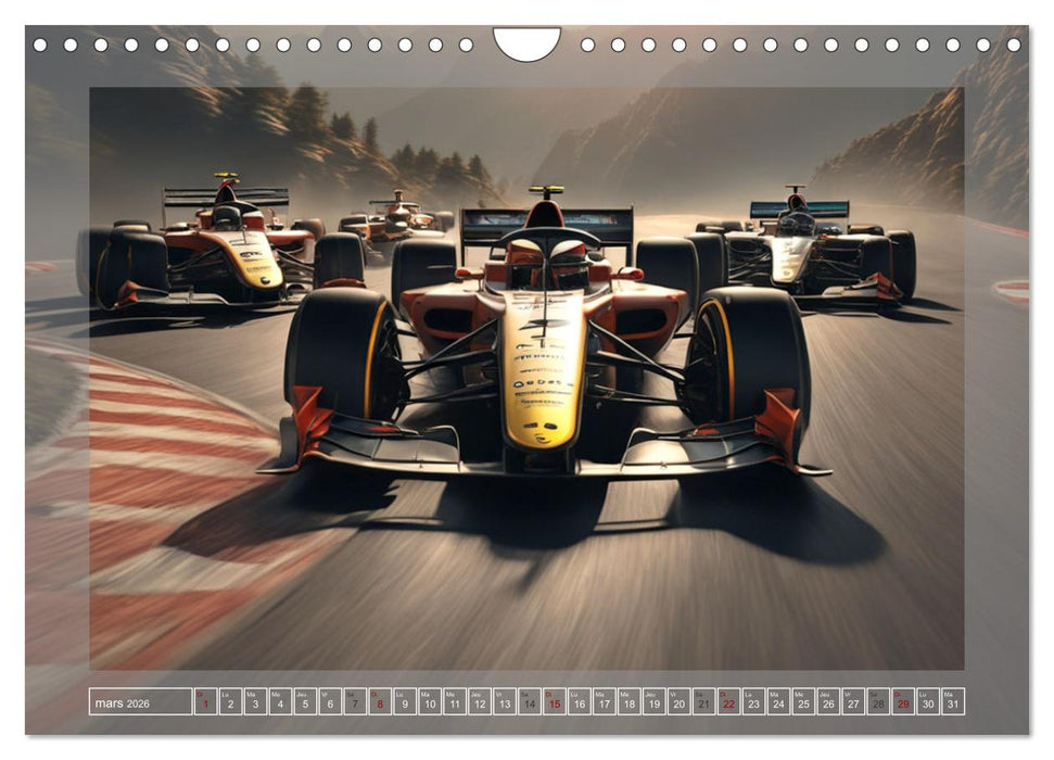 Les as du volant (CALVENDO Calendrier mensuel 2026)