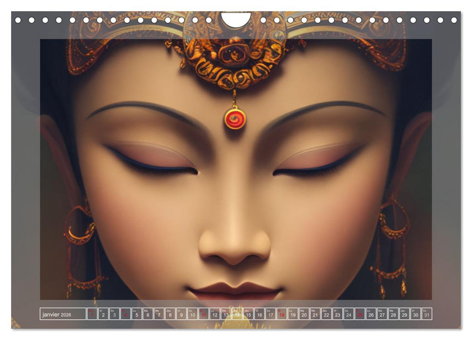 Méditation Le chemin vers la sérénité (CALVENDO Calendrier mensuel 2026)