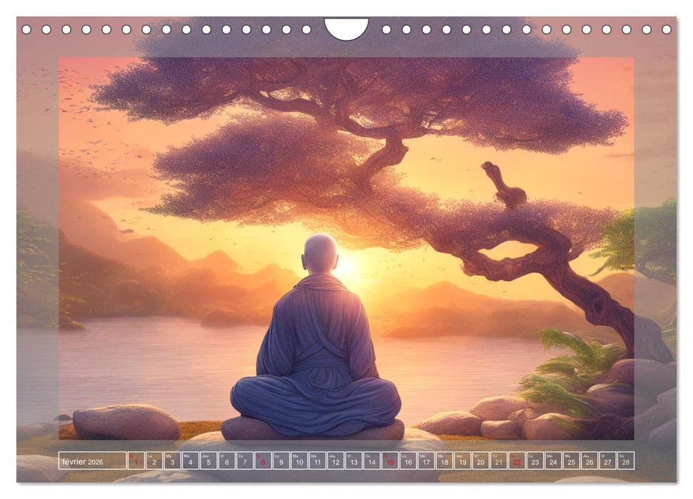 Méditation Le chemin vers la sérénité (CALVENDO Calendrier mensuel 2026)