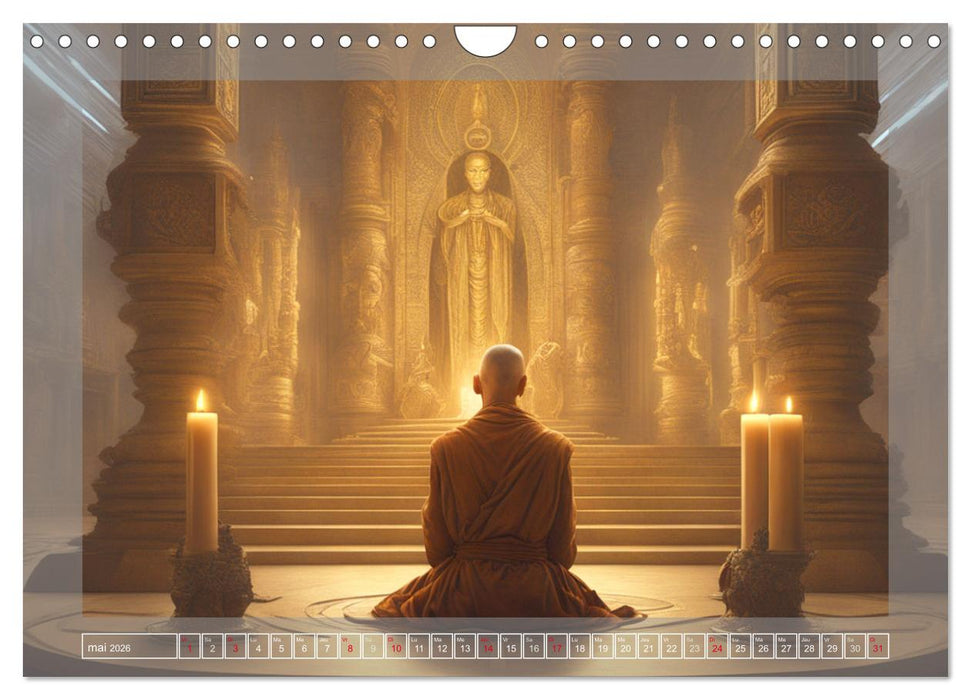 Méditation Le chemin vers la sérénité (CALVENDO Calendrier mensuel 2026)