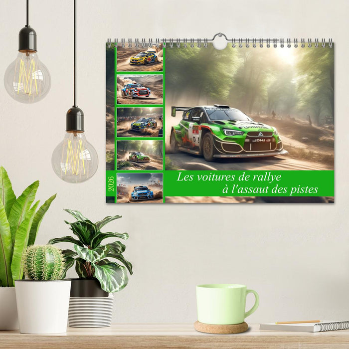 Les voitures de rallye à l'assaut des pistes (CALVENDO Calendrier mensuel 2026)