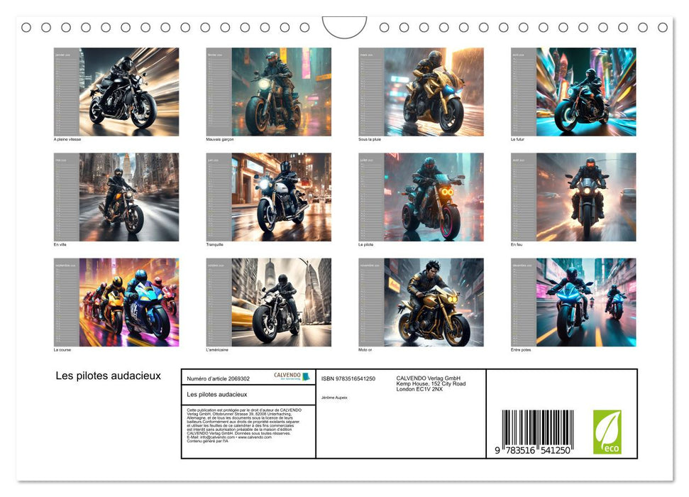 Les pilotes audacieux (CALVENDO Calendrier mensuel 2026)