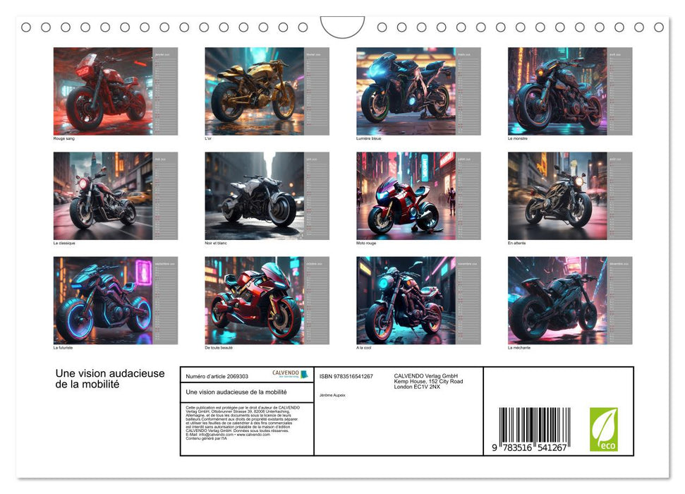 Une vision audacieuse de la mobilité (CALVENDO Calendrier mensuel 2026)