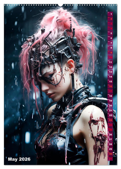 ROCK LADIES Cyber, goth, punk and more (CALVENDO Monthly Calendar 2026)