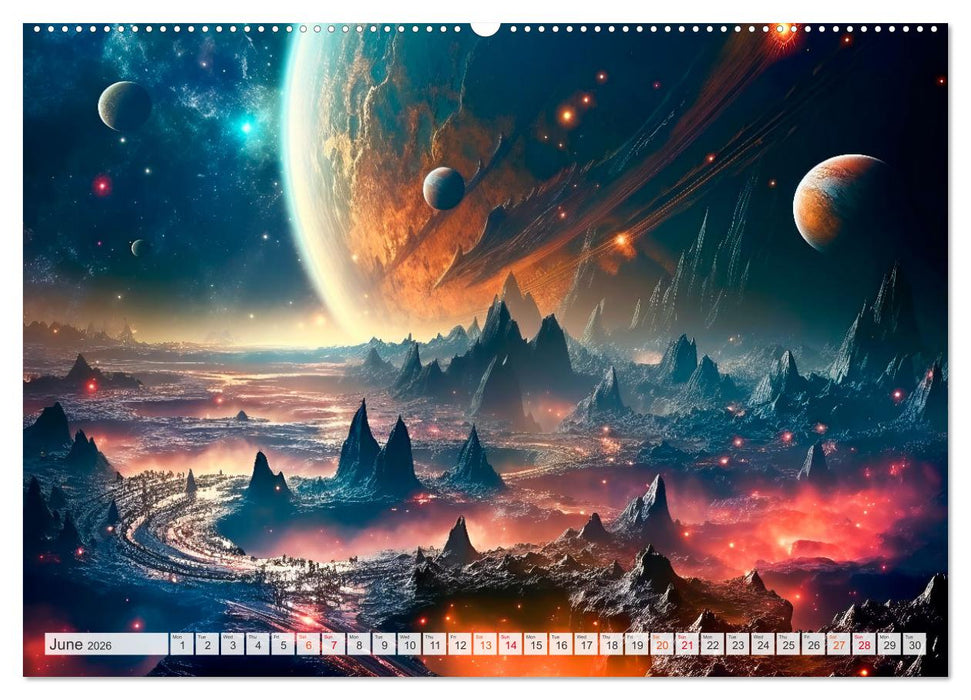 SCIENCE FICTION Life on distant planets (CALVENDO Monthly Calendar 2026)