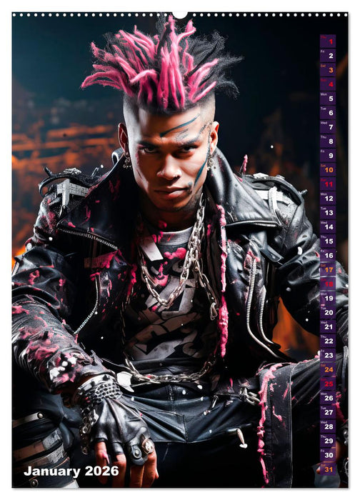 CYBERPUNK Cool guys (CALVENDO Monthly Calendar 2026)