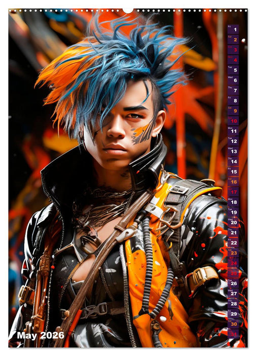 CYBERPUNK Cool guys (CALVENDO Monthly Calendar 2026)