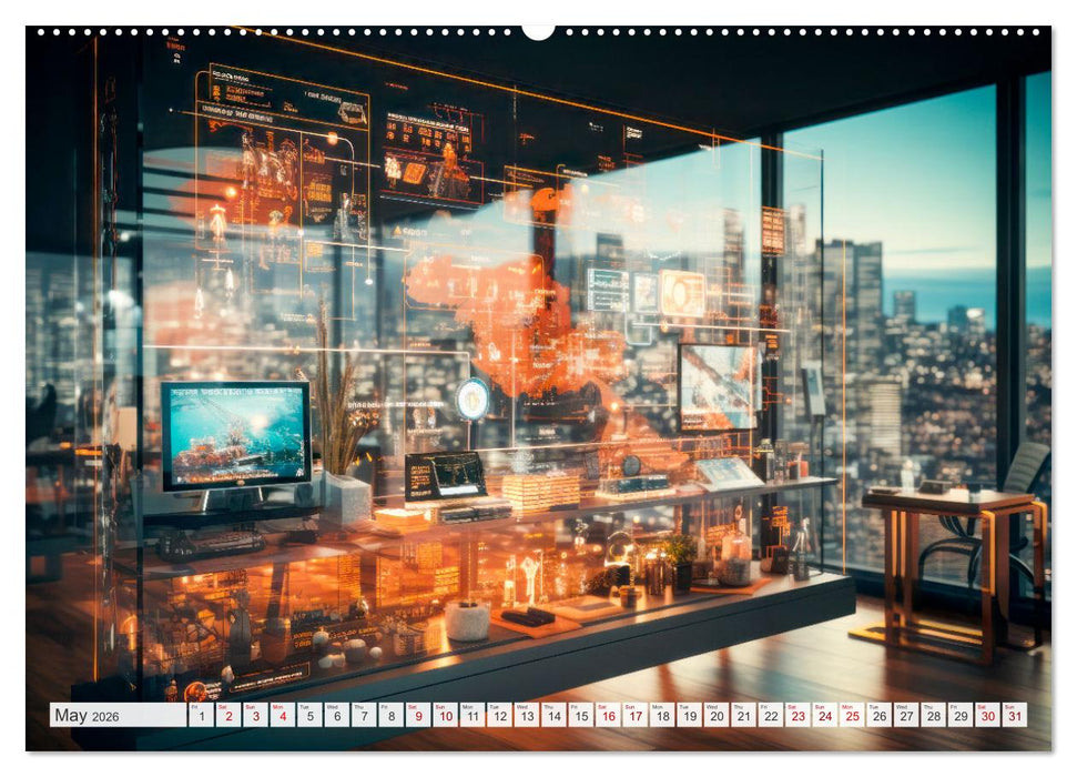 AI PLUS METAVERSE Algorithms and virtual reality (CALVENDO Monthly Calendar 2026)