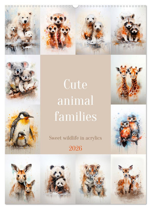 Cute animal families (CALVENDO Monthly Calendar 2026)