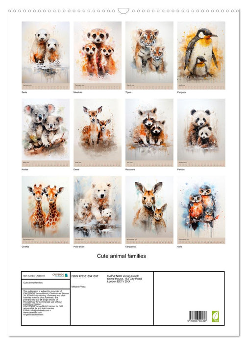 Cute animal families (CALVENDO Monthly Calendar 2026)