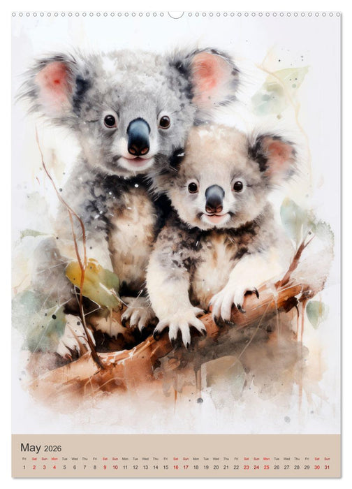 Cute animal families (CALVENDO Monthly Calendar 2026)