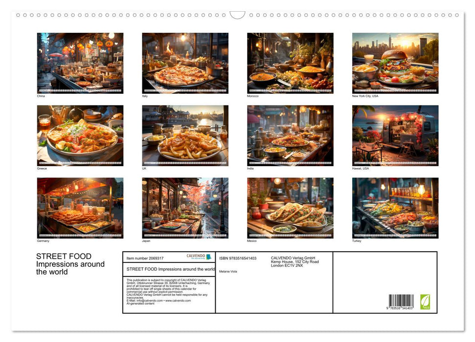 STREET FOOD Impressions around the world (CALVENDO Monthly Calendar 2026)