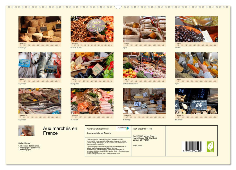Aux marchés en France (CALVENDO Calendrier supérieur 2026)