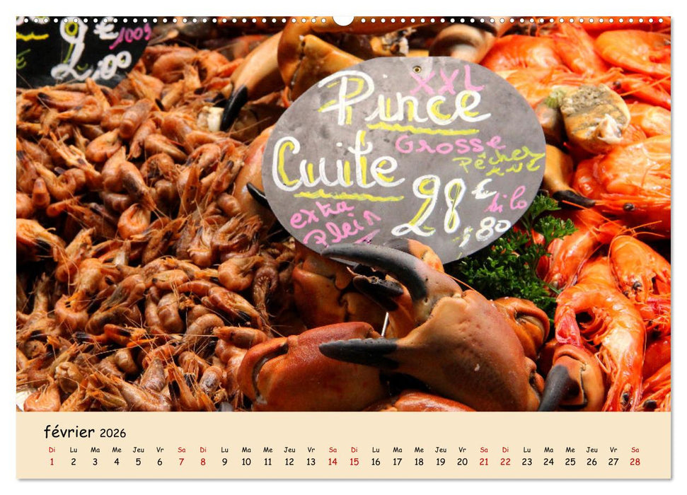 Aux marchés en France (CALVENDO Calendrier supérieur 2026)