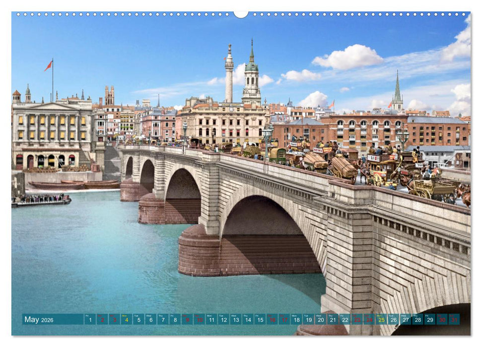 London around 1890-1900 - photos restored and colourised (CALVENDO Premium-Calendar 2026)