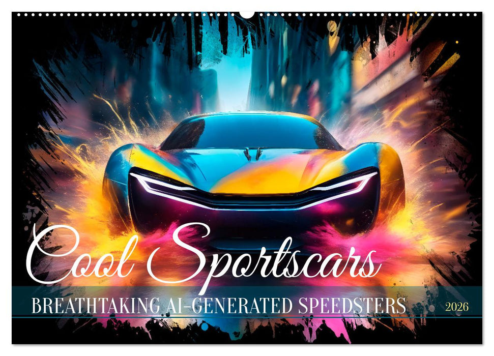 COOL SPORTSCARS Breathtaking AI-generated speedsters (CALVENDO Monthly Calendar 2026)