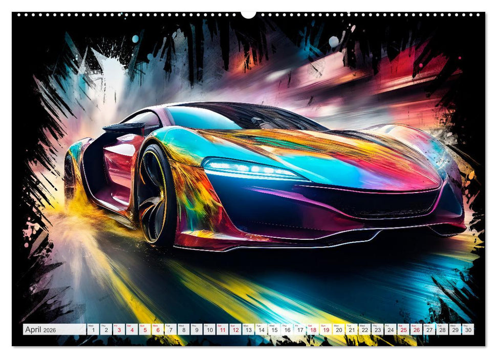 COOL SPORTSCARS Breathtaking AI-generated speedsters (CALVENDO Monthly Calendar 2026)