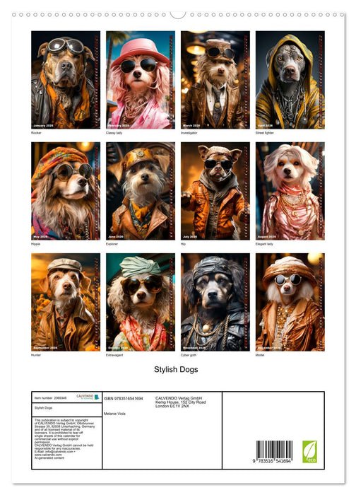 Stylish Dogs (CALVENDO Premium-Calendar 2026)
