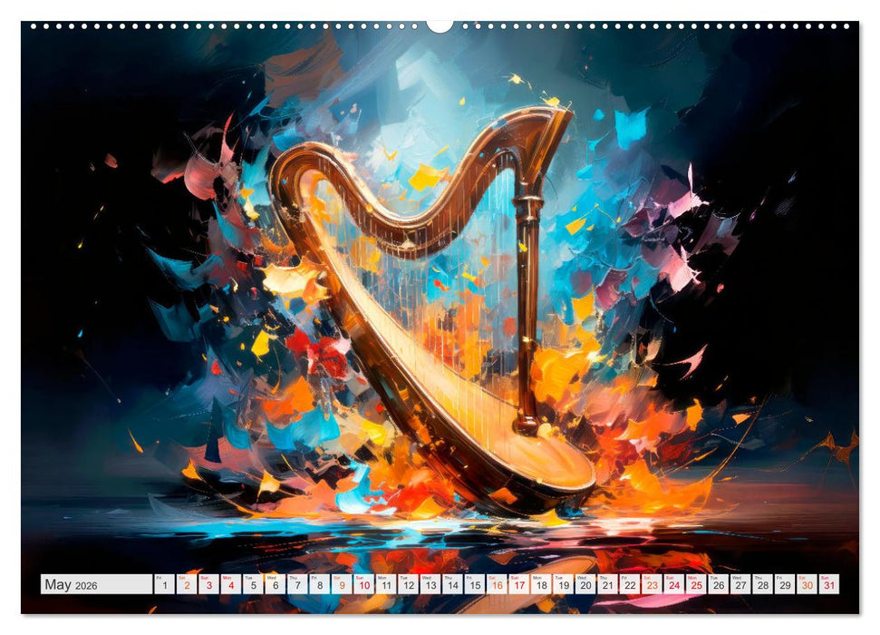 Musical Instruments CHARMING MODERN PRESENTATION (CALVENDO Premium-Calendar 2026)