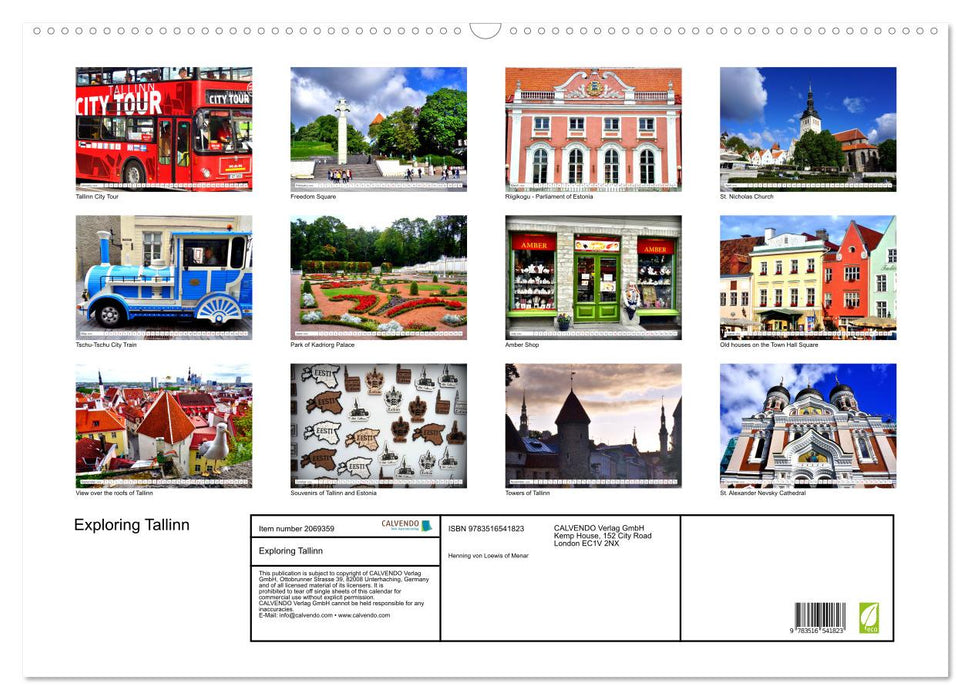 Exploring Tallinn (CALVENDO Monthly Calendar 2026)