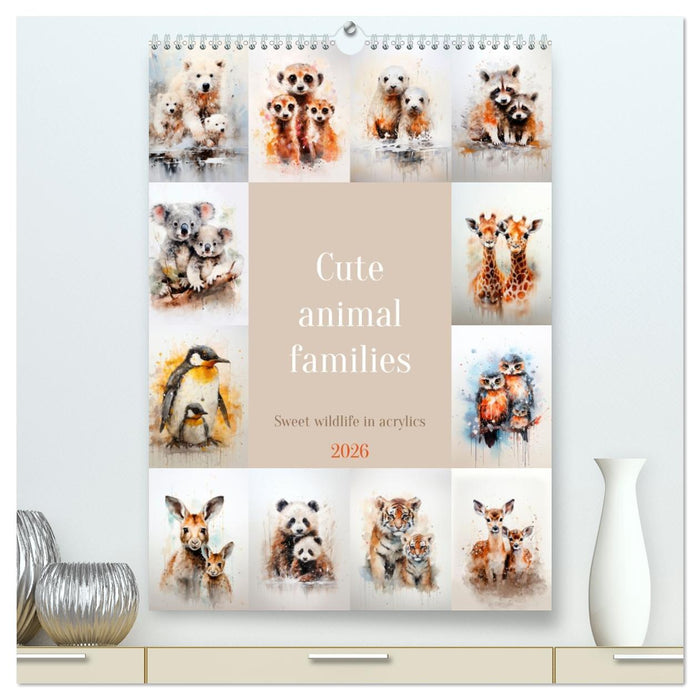 Cute animal families (CALVENDO Premium-Calendar 2026)