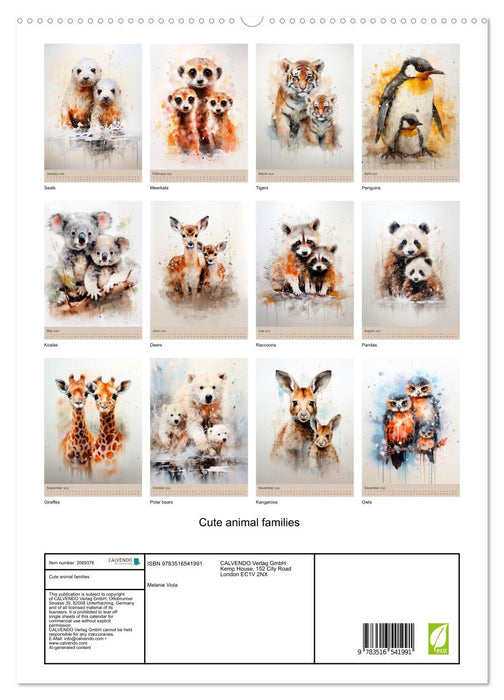 Cute animal families (CALVENDO Premium-Calendar 2026)