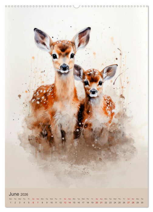 Cute animal families (CALVENDO Premium-Calendar 2026)