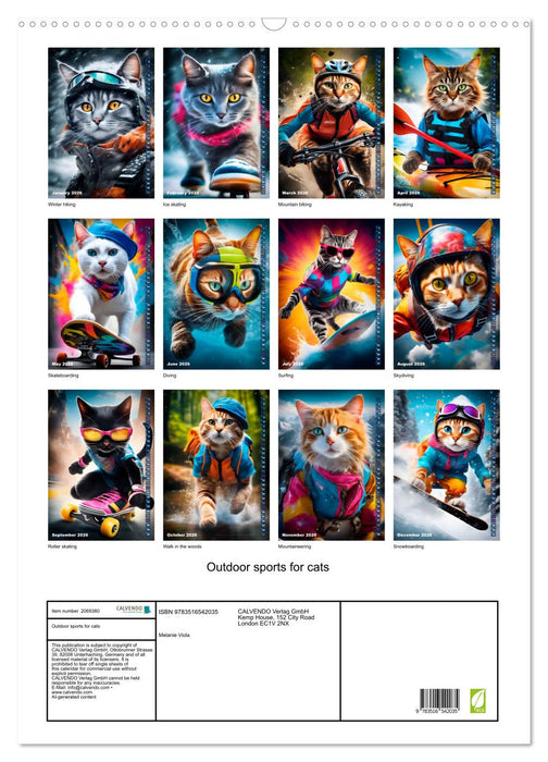 Outdoor sports for cats (CALVENDO Monthly Calendar 2026)